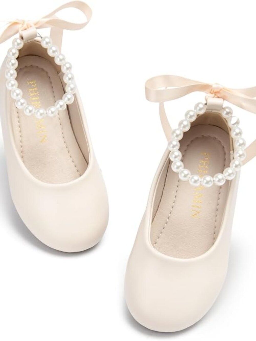 Girls Phiramin  ballet flats with pearl straps size 11